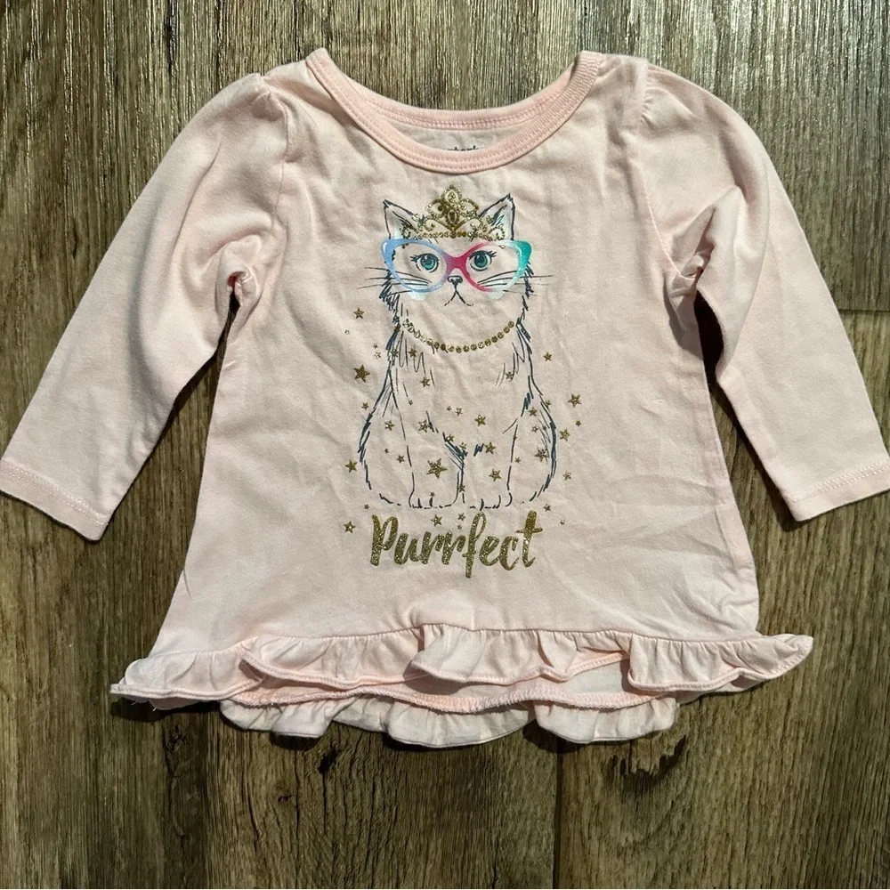 Baby Girl 6-9M Clothing Bundle Carter’s Wonder Nation Hoodie Bodysuit Tee‎ Set